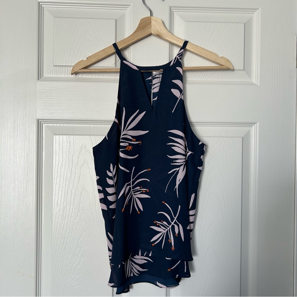Violet & Claire | Navy Sleeveless Blouse | Size S